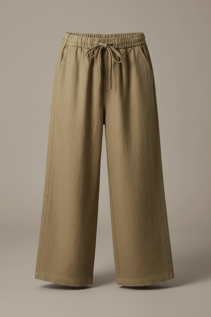 Pantalon Chinois Kaki Lin Ample Décontracté Garçon - vue 3